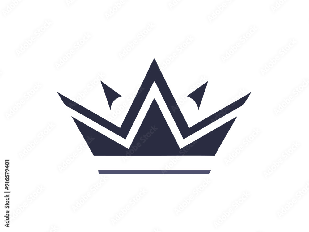 Modern Crown Logo with Sleek Lines - Minimalist Design Modern Crown Logo with Sleek Lines - Minimalist Design
