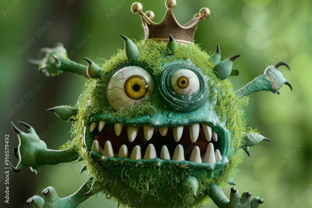 Anthropomorphic pathogen friendly features and charm. Lively and engaging illustration of imaginative microbe. Imagery serves playful allegory of common germs everyday life. Anthropomorphic pathogen friendly features and charm. Lively and engaging illustration of imaginative microbe. Imagery serves playful allegory of common germs everyday life.