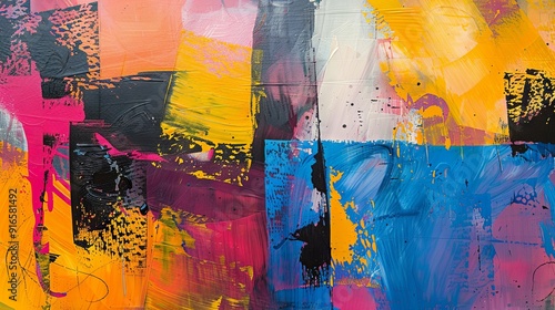 Wallpaper Mural Abstract art painting Torontodigital.ca