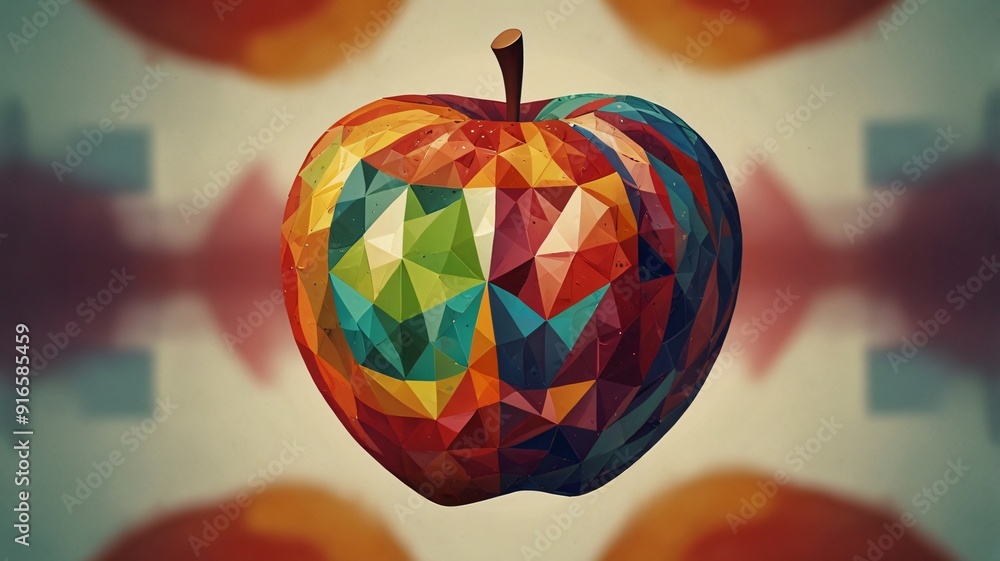 abstract apple background , AI Generated.