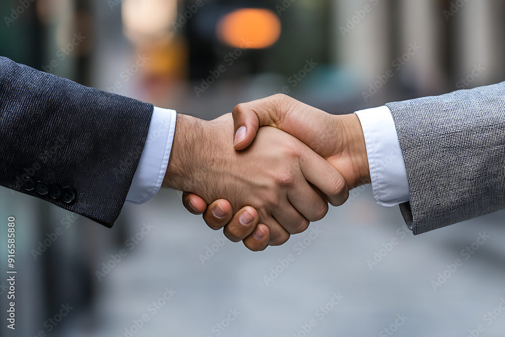 Two men shaking hands, symbolizing agreement, partnership, and mutual understanding Two men shaking hands, symbolizing agreement, partnership, and mutual understanding