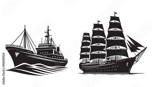Specialized Ships illustration vector