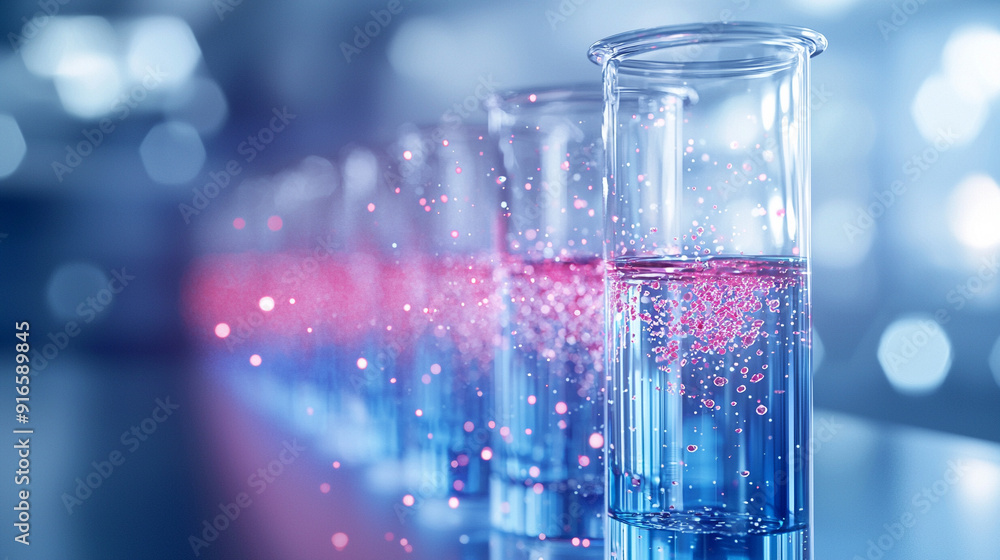 Colorful test tubes with vibrant liquids on a laboratory table, illustrating scientific research and experimentation. Colorful test tubes with vibrant liquids on a laboratory table, illustrating scientific research and experimentation.