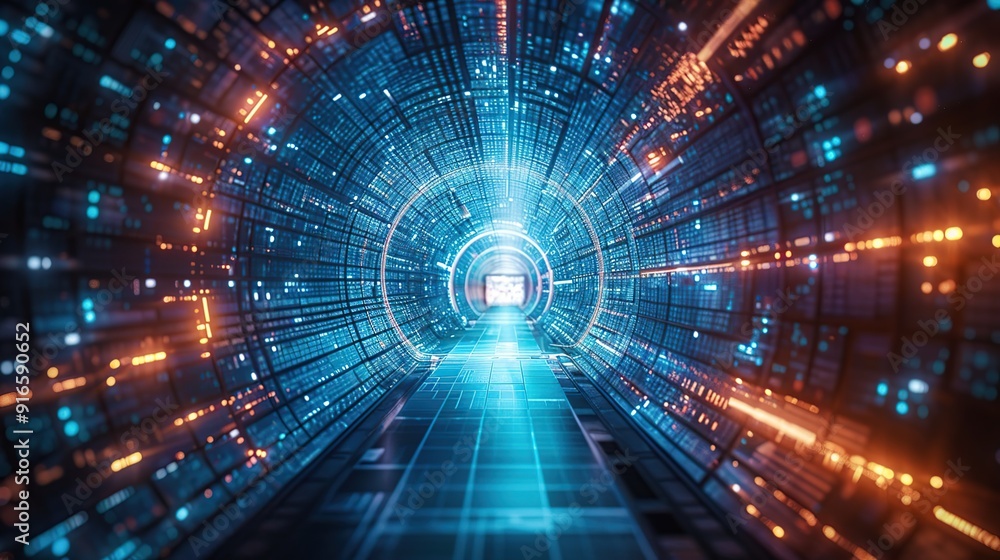 Obraz premium Digital Tunnel