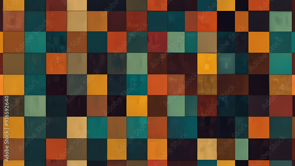 abstract illustration background with a theme of squares, using a mix of vibrant and muted colors abstract illustration background with a theme of squares, using a mix of vibrant and muted colors