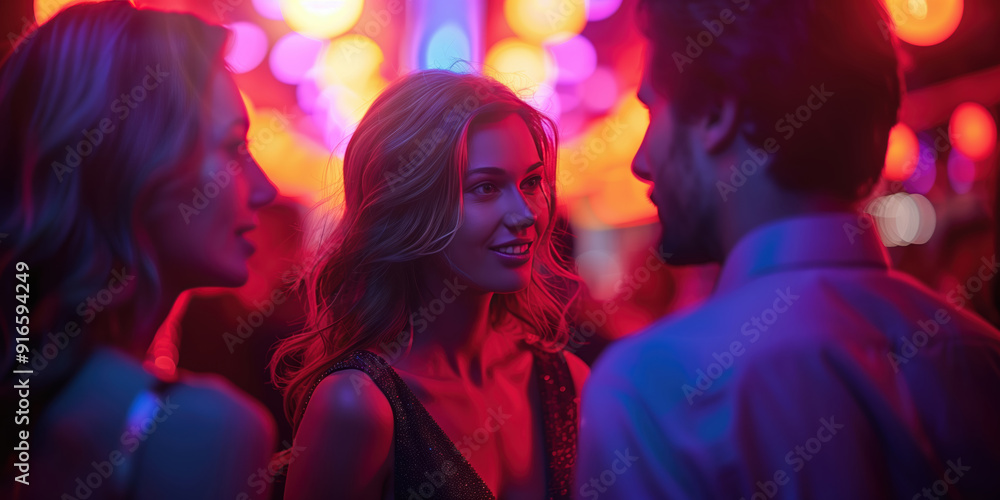 A couple having fun at a nightclub A couple having fun at a nightclub