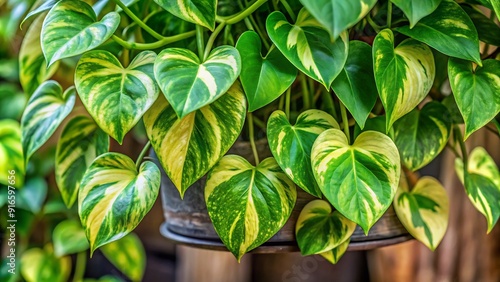 This cascading Pothos with its heart-shaped leaves adds a touch of whimsy to your indoor space.