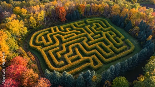 Aerial view of a stunning a...