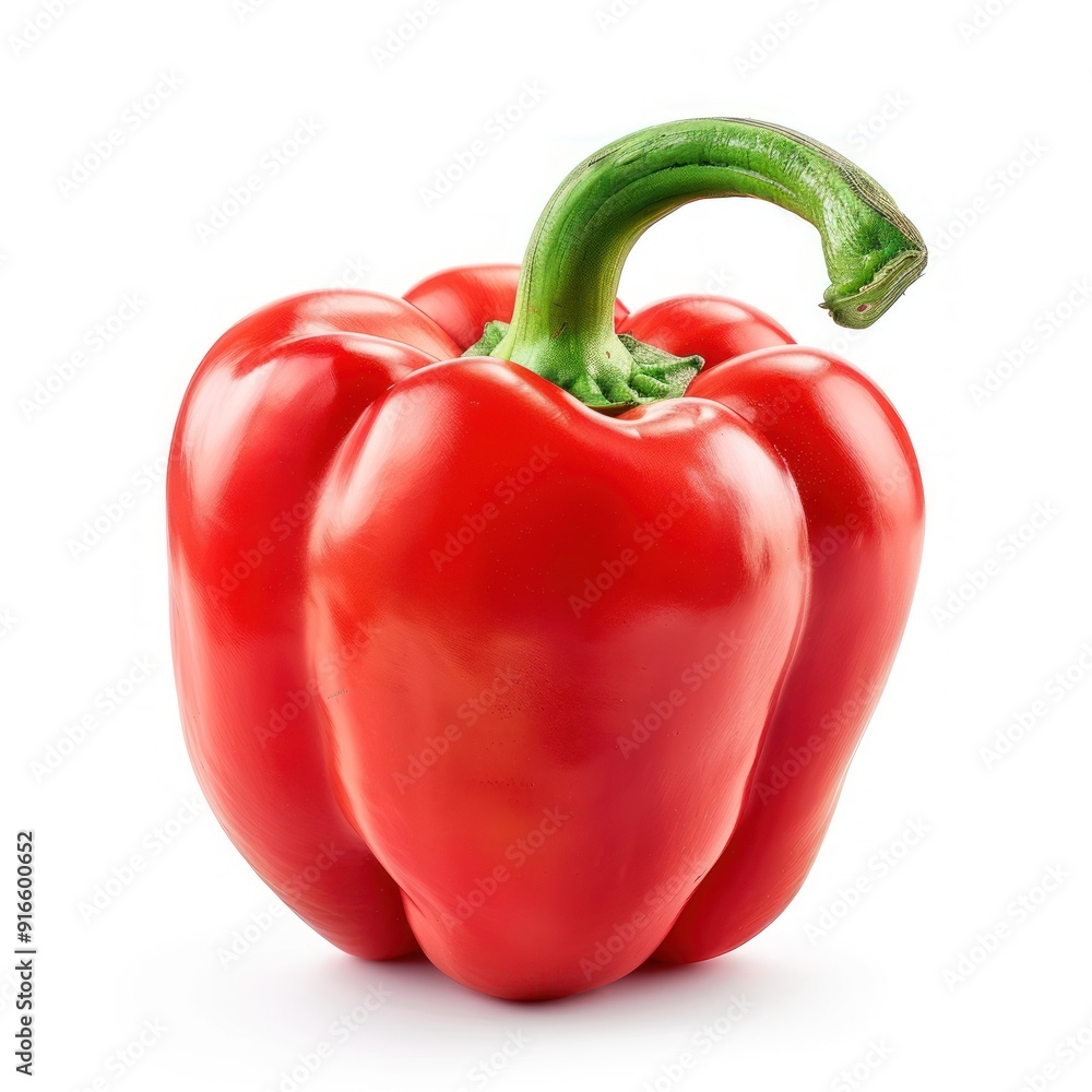 Red Bell Pepper Isolated on White Background. Red Bell Pepper Isolated on White Background.