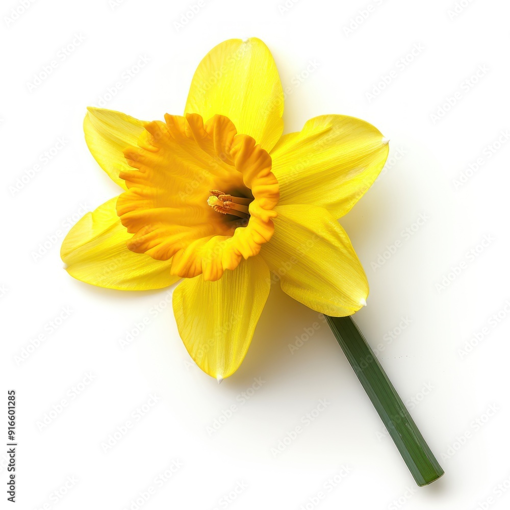 Fototapeta premium Single Yellow Daffodil Flower.