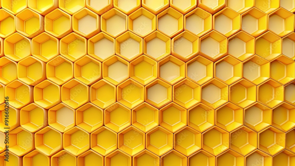 Vibrant yellow honeycomb cells shimmer in a seamless, repeating pattern, creating a bright, cheerful, and modern abstract background perfect for design and digital projects. Vibrant yellow honeycomb cells shimmer in a seamless, repeating pattern, creating a bright, cheerful, and modern abstract background perfect for design and digital projects.