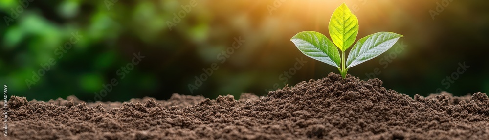 A vibrant green sprout emerging from rich soil, symbolizing growth, renewal, and the beauty of nature. A vibrant green sprout emerging from rich soil, symbolizing growth, renewal, and the beauty of nature.