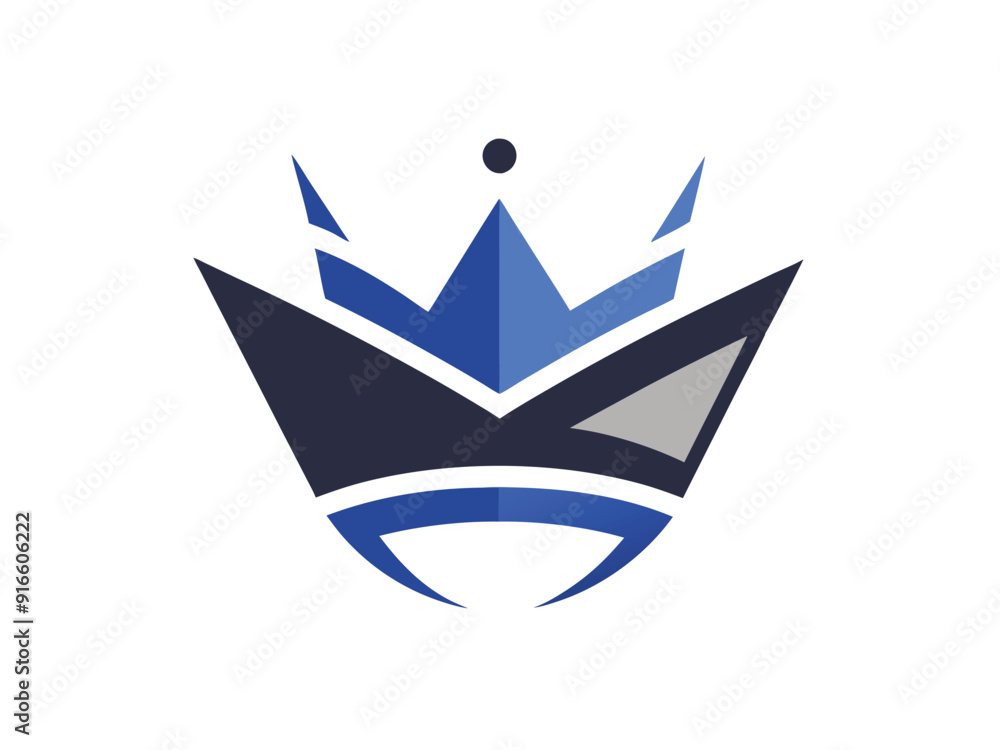 A Vibrant Crown Logo with Strong, Impactful Lines A Vibrant Crown Logo with Strong, Impactful Lines