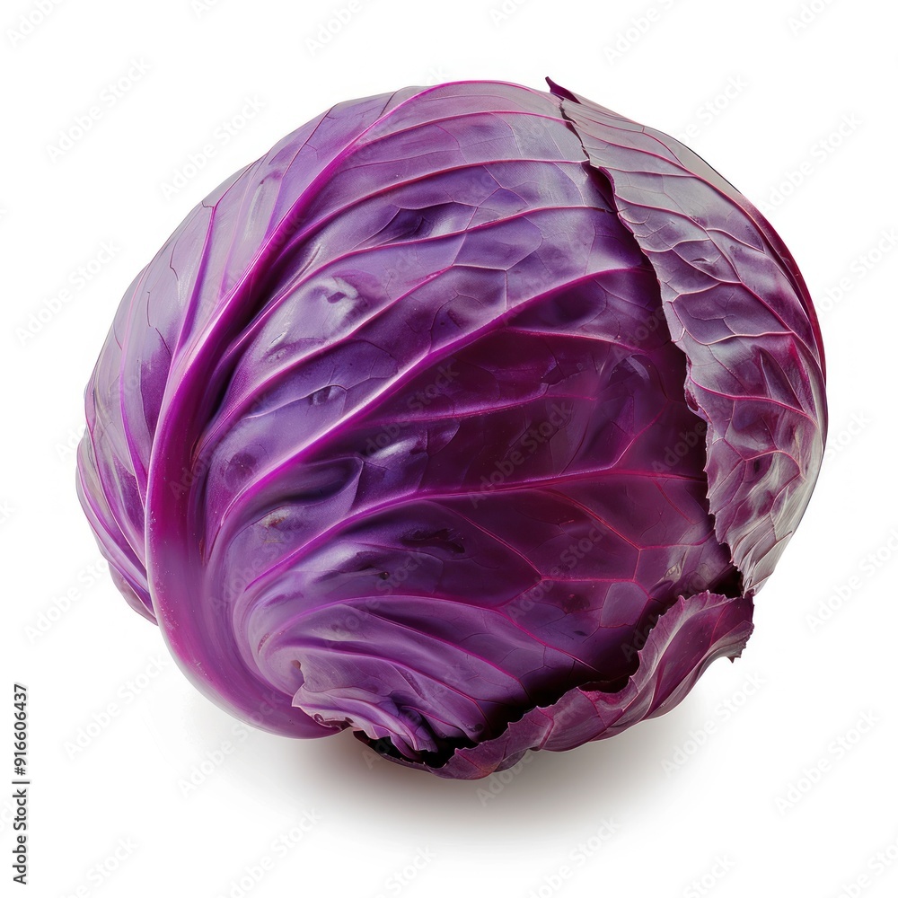 Fresh Purple Cabbage Isolated on White. Fresh Purple Cabbage Isolated on White.