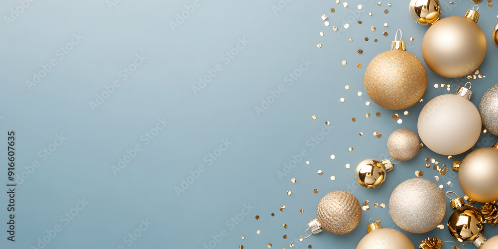 Luxurious Christmas Background with Festive Decorations, Ornaments, and Gifts Luxurious Christmas Background with Festive Decorations, Ornaments, and Gifts