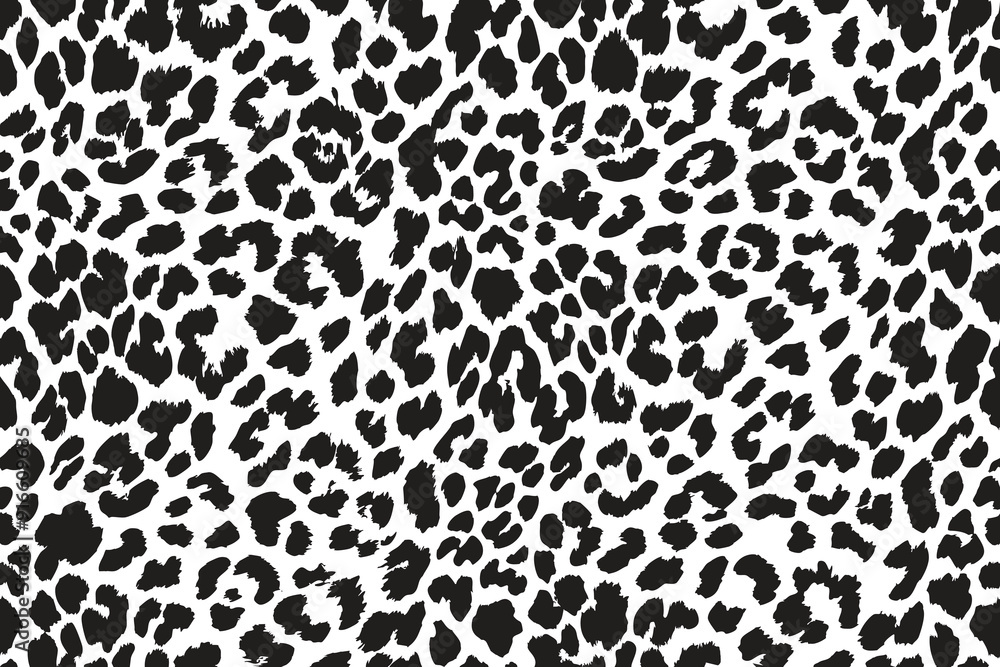Seamless black and white leopard pattern, ideal for fashion, textile, and decor. Seamless black and white leopard pattern, ideal for fashion, textile, and decor.