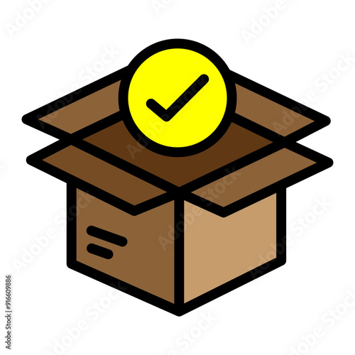 Packages Vector Filled Icon Design