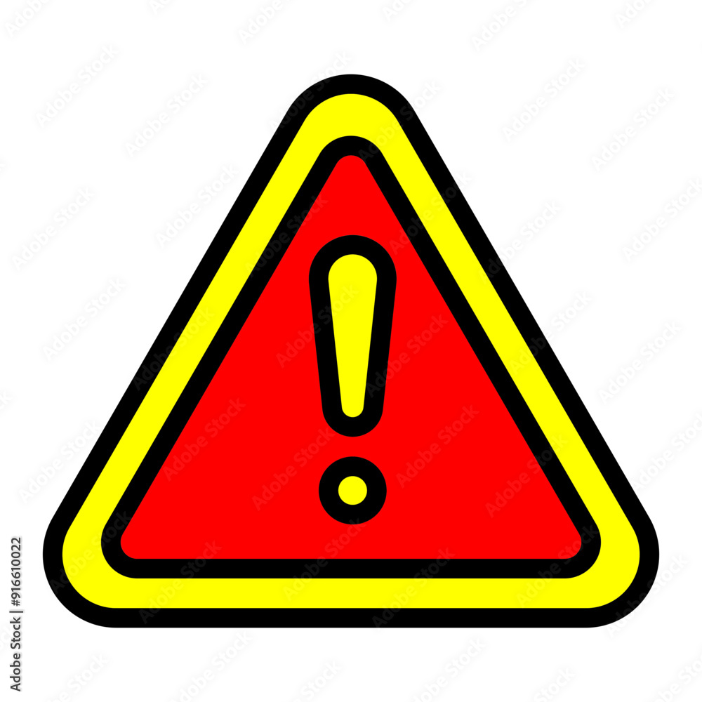 Warning Vector Filled Icon Design Warning Vector Filled Icon Design