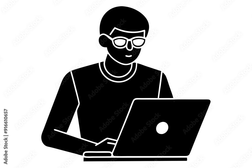 silhouette vector design app developer silhouette vector design app developer
