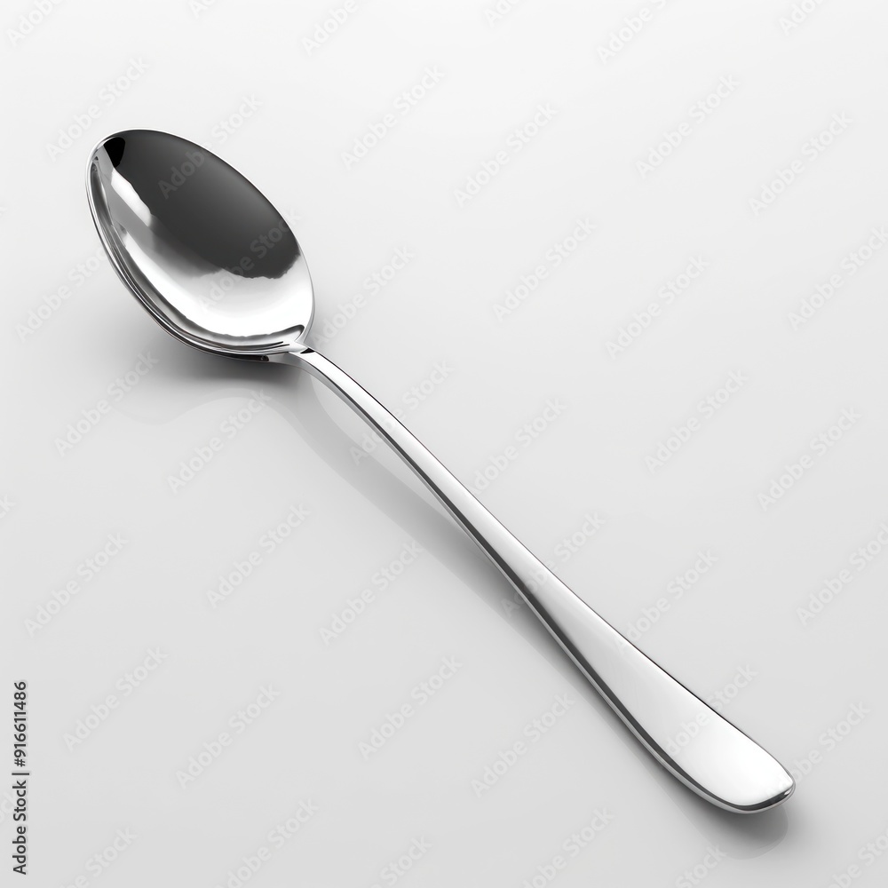 Shiny metal spoon isolated on white background. Shiny metal spoon isolated on white background.