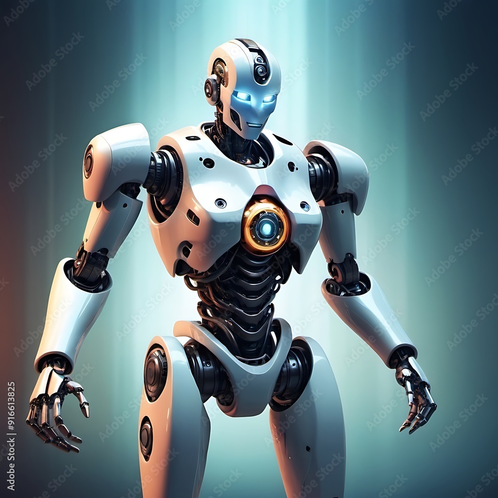 Futuristic 3D robot Futuristic 3D robot