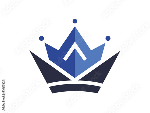 A Vibrant Crown Logo with Strong, Impactful Lines