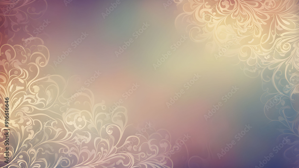 Elegant Swirls on a Soft Colorful Background