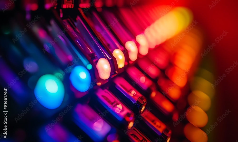 Abstract Neon Lights and Shiny Objects Abstract Neon Lights and Shiny Objects