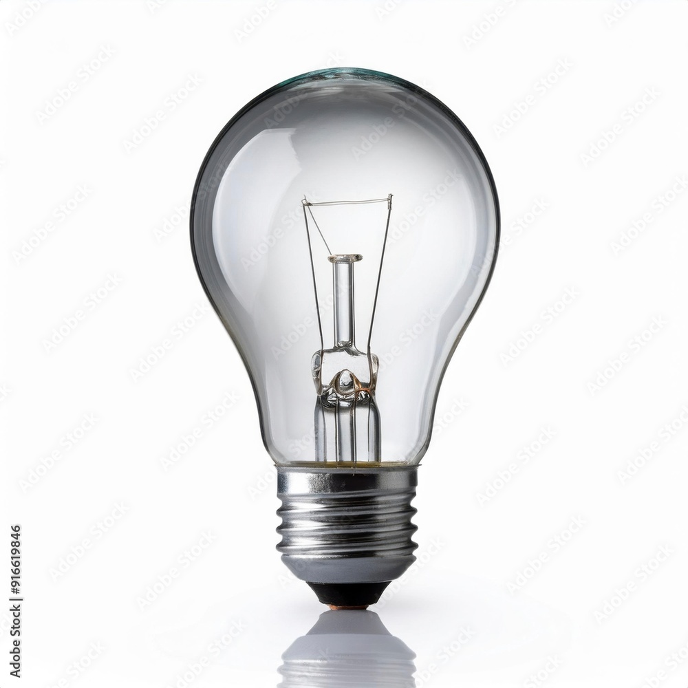 Light bulb isolated on white. Generated image Light bulb isolated on white. Generated image
