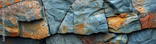 Wallpaper Mural A rock wall with a blue and brown color Torontodigital.ca