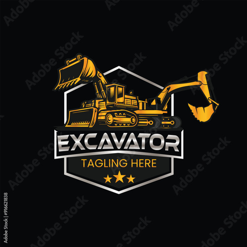 excavator logo design