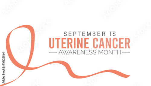 uterine cancer awareness month is observed every year on September.Holiday concept background, placard, banner design template Vector illustration background design.