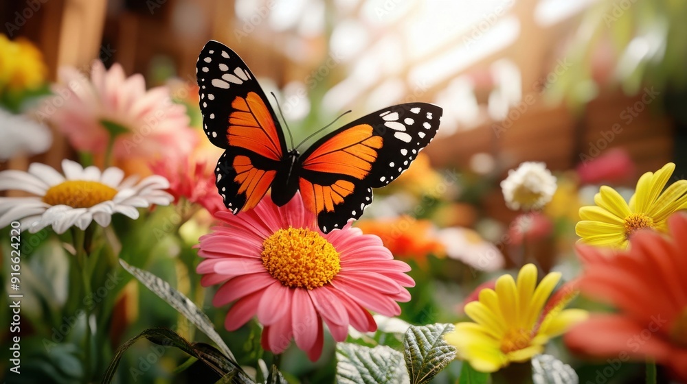 Butterfly on a Flower. Butterfly on a Flower.