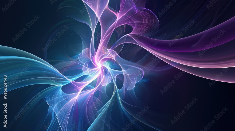 Obraz premium Abstract Swirling Lights in a Cosmic Dance