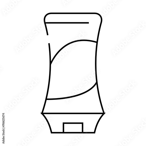shampoo for hair line icon vector. shampoo for hair sign. isolated contour symbol black illustration
