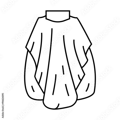 cape of haircuts line icon vector. cape of haircuts sign. isolated contour symbol black illustration