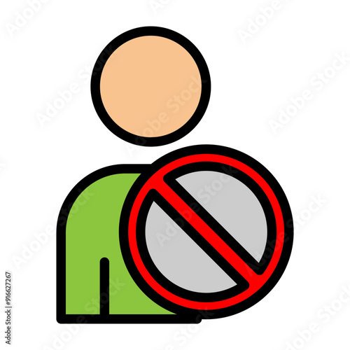 Blaklist Vector Filled Icon Design