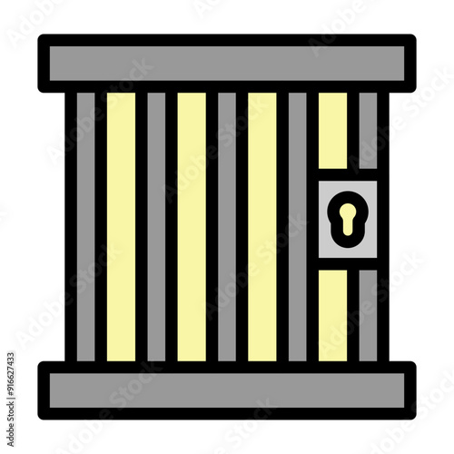 Prison Vector Filled Icon Design