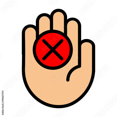 Refuse Vector Filled Icon Design