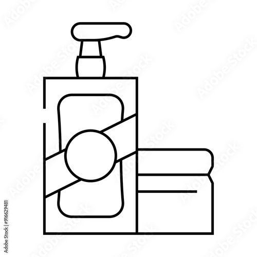 balm for hair line icon vector. balm for hair sign. isolated contour symbol black illustration