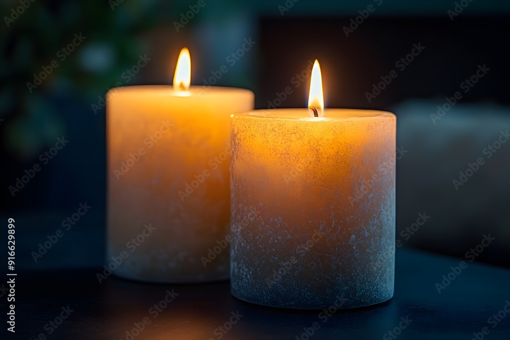 Tranquility in Flames. Candlelight Serenity concept Tranquility in Flames. Candlelight Serenity concept