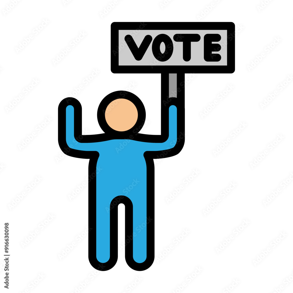 Campaign Slogan Vector Filled Icon Design Campaign Slogan Vector Filled Icon Design