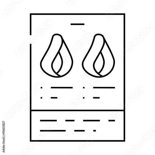color catalog for painting hair line icon vector. color catalog for painting hair sign. isolated contour symbol black illustration