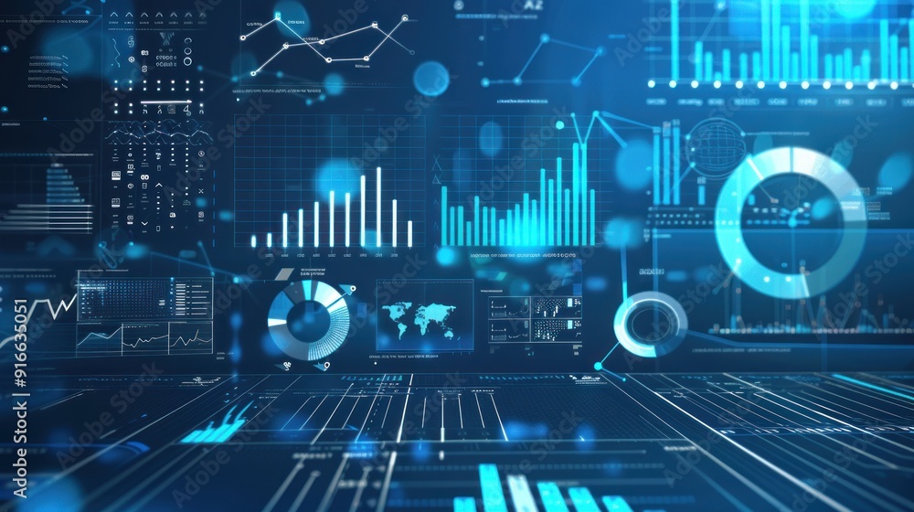 Abstract Blue and White Data Visualization Abstract Blue and White Data Visualization