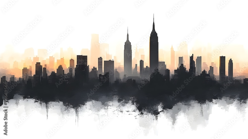 Obraz premium skyline silhouette