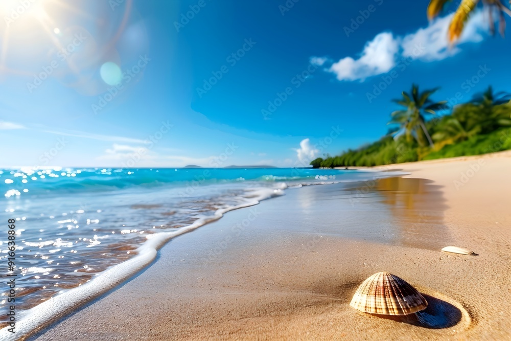Seashell on a Tropical Beach. Seashell on a Tropical Beach.