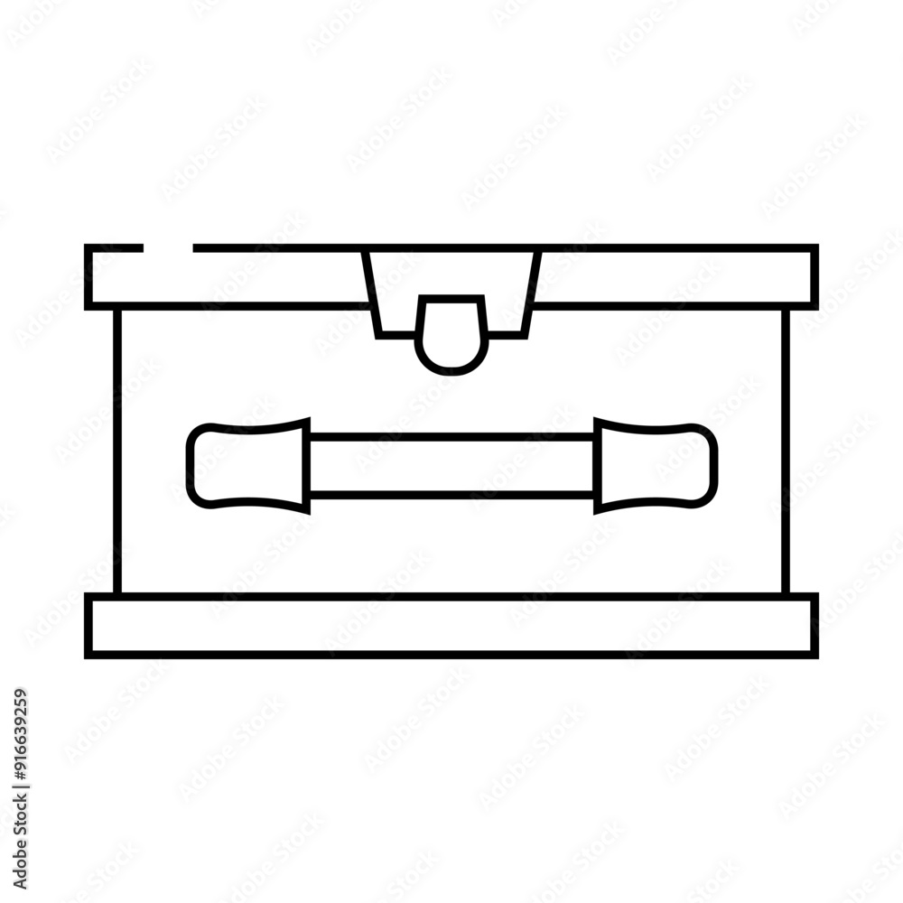 lunchbox with handle line icon vector. lunchbox with handle sign. isolated contour symbol black illustration lunchbox with handle line icon vector. lunchbox with handle sign. isolated contour symbol black illustration
