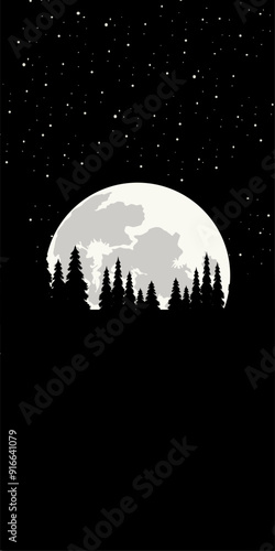 Black moon wallpaper background