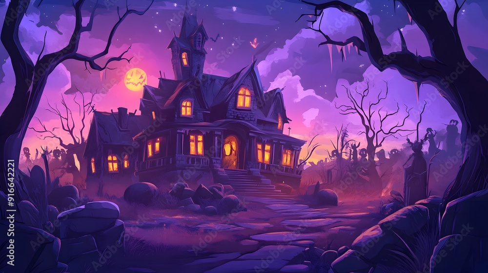 Castle place for Halloween party, All kinds of party supplies Halloween, Happy Halloween Castle place for Halloween party, All kinds of party supplies Halloween, Happy Halloween