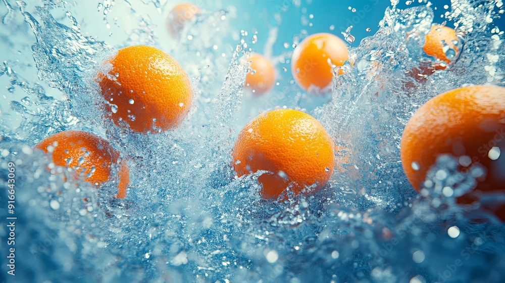 Fresh and Vibrant Oranges Splashed in a Liquid Explosion Against a Bright Clean Background – Surreal Style, Realistic High-Resolution Detail Fresh and Vibrant Oranges Splashed in a Liquid Explosion Against a Bright Clean Background – Surreal Style, Realistic High-Resolution Detail